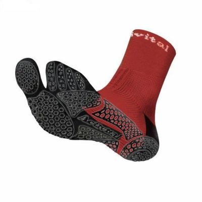 メール便発送可　アクティバイタル　フットサポーター忍者ソックス　HRD1055-RE　サッカー　ソックス　S-M