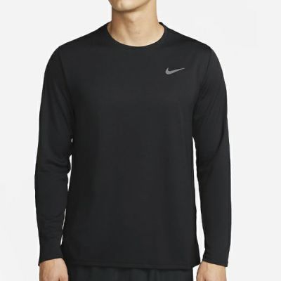 メール便発送可　ナイキ　マイラー　Dri-FIT UV ロングスリーブ ランニングトップ　FB7071-010　ランニングウェア　BLACK/REFLECTIVE SIL