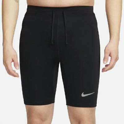 メール便発送可　ナイキ　ファスト メンズ Dri-FIT ランニング 1/2レングス タイツ (インナー付き)　FN3372-010　ﾌﾞﾗｯｸ/ﾘﾌﾚｸﾃｨﾌﾞｼﾙﾊﾞｰ