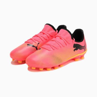 プーマ(PUMA)　FUTURE 7 PLAY　フューチャー　７　プレイ　HG + MID JR　107735-03　ジュニアサッカースパイク　子供用　キッズ　オレンジ　特価
