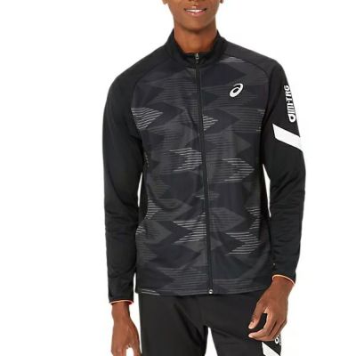 アシックス　A-I-Mドライストレッチニットグラフィックジャケット　A-I-M DRY STRETCHKNIT GRAPHIC JACKET　2031E539-001　トレーニングウェア