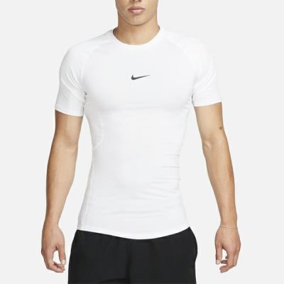 メール便発送可　ナイキ　プロ　Dri-FIT タイト ショートスリーブ フィットネストップ　FB7933-100　トレーニングウェア　WHITE/BLACK