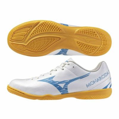 ミズノ　MIZUNO　フットサルシューズ　モナルシーダネオ　サラ　SALA CLUB IN　Q1GA242825　25：ホワイト×レーザーブルー　体育館　屋内