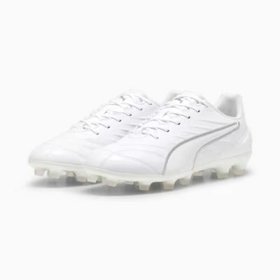 プーマ　サッカースパイク　キング　プロ  白 PUMA KING PRO HG/AG　107871-04　サッカー　土/人工芝用