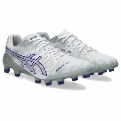 アシックス　ASICS　DS LIGHT ACROS 3　1101A070-100　サッカースパイク　DSライト　WHITE/GENTRY PURPLE　紫