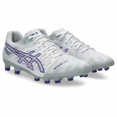 アシックス　ASICS　DS LIGHT ACROS PRO 3　1101A071-100　サッカースパイク　DSライト　WHITE/GENTRY PURPLE　紫　特価
