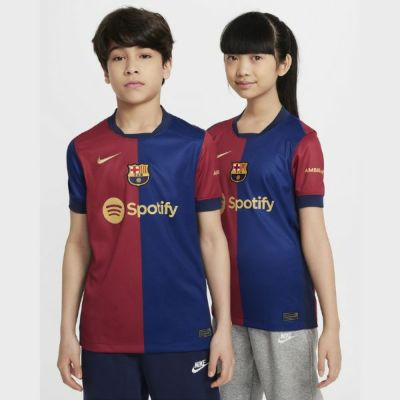 メール便発送可　ナイキ/NIKE　FCバルセロナ 2024/25 ホーム　FN9153-456　ジュニアサッカーウェア　Dri-FIT　レプリカユニフォーム　キッズ　子供用