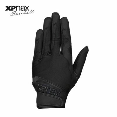 メール便発送可　ザナックス　xanax　守備用手袋　高校野球対応／片手用　BBG90H-9090　守備グローブ　ブラック