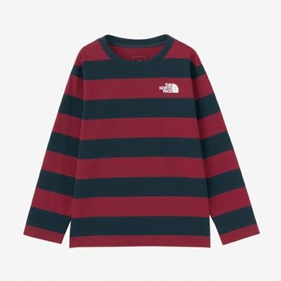 メール便発送可　ザ・ノース・フェイス　ロングスリーブフィールドボーダーティー（キッズ）　NTJ32320-BT　長袖Tシャツ　キッズウェア
