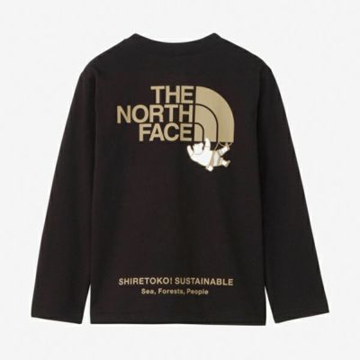 メール便発送可　ザ・ノース・フェイス　ロングスリーブシレトコトコティー（キッズ）　NTJ82332ST-K　長袖Tシャツ　キッズウェア