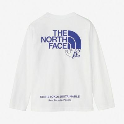 メール便発送可　ザ・ノース・フェイス　ロングスリーブシレトコトコティー（キッズ）　NTJ82332ST-W　長袖Tシャツ　キッズウェア