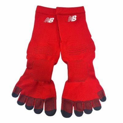 メール便発送可　ニューバランス　NewBalance　サッカー5本指グリップソックス / クルーソックス　LAS45682-RED　サッカーソックス　靴下　RED(レッド)