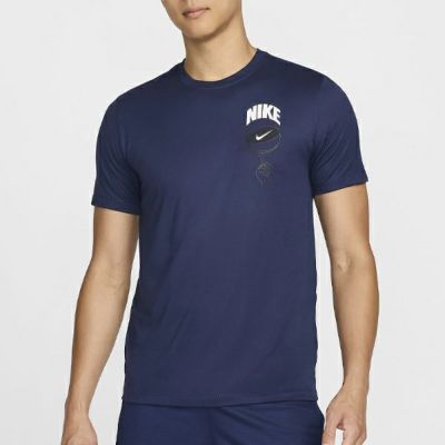 メール便発送可　ナイキ　メンズ Dri-FIT バスケットボール Tシャツ　FZ8098-410　半袖Tシャツ　バスケットボールウェア　ﾐｯﾄﾞﾅｲﾄﾈｲﾋﾞｰ