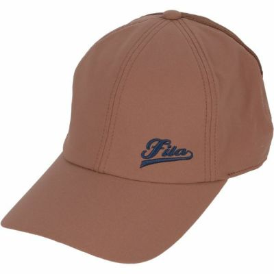 FILA（フィラ）　テニスキャップ　VL9331-06A　レディステニスキャップ　筆記体ロゴ　帽子　ブラウン