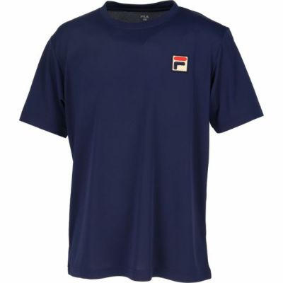 メール便発送可　フィラ(FILA)　テニス　メンズゲームシャツ　VM5706-20　テニスウェア　無地Tシャツ　ネイビー