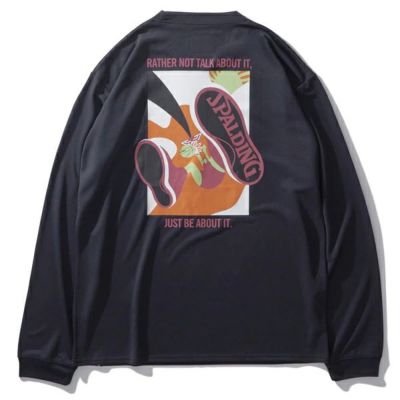 メール便発送可　スポルディング　ロングスリーブTシャツ ダンク　SMT24115-ブラック　バスケットボールウェア