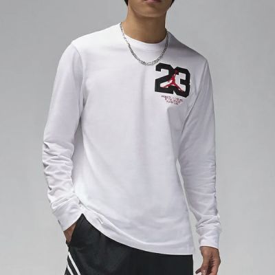 ジョーダン　メンズ ロングスリーブ Tシャツ　FZ1981-100　バスケットボールウェア　ホワイト