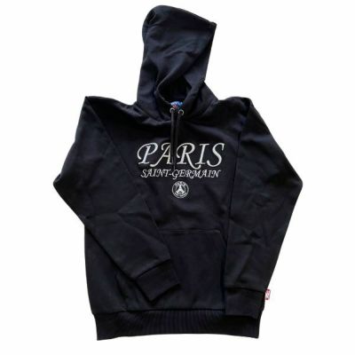 パリサンジェルマン(PSG)　ツーティアロゴ　パーカー　PS0624FW01-BLACK　カジュアルウェア　ブラック
