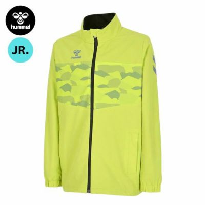 ヒュンメル(hummel)　JR. ウィンドブレーカージャケット　HJW2167-0521　ジュニアサッカーウェア　撥水　サイバーライム