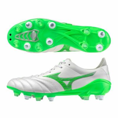 【限定カラー/P1GC253037】ミズノ　モレリアネオIV JAPAN MIX 取替式　サッカースパイク　37：スーパーホワイトパール×ネオングリーン　「FRONTIER PACK」