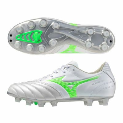 ミズノ　MIZUNO　モナルシーダネオ 3 WIDE PRO / MONARCIDA NEO III WIDE PRO　P1GA252337　サッカースパイク　ワイドフィット(幅広)　ネオングリーン