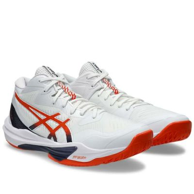 アシックス　スカイエリートFF MT3　SKY ELITE FF MT3　1051A081-103　バレーシューズ　WHITE/NOVA ORANGE