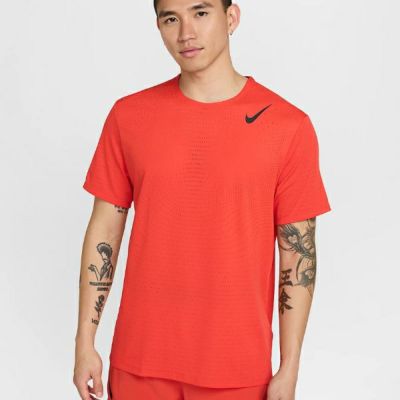 ナイキ　エアロスイフト　メンズ Dri-FIT ADV ショートスリーブ ランニングトップ　HJ3378-696　ランニングウェア　LT CRIMSON/BLACK