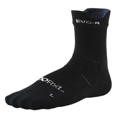 メール便発送可　R×L EVO-RL ランニング ソックス ロング(ラウンド) RNS1005　RNS1005-10　ランニングソックス　10ブラック