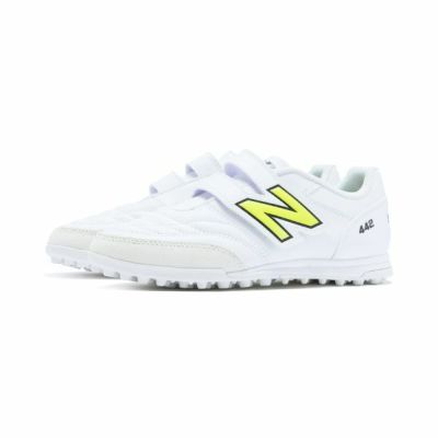 ニューバランス(NewBalance)　442 v2 V TF JNR　JS4VTIB2W　ジュニアサッカートレーニングシューズ(土/人工芝)　ベルクロ(マジックテープ)　ホワイト×イエロー