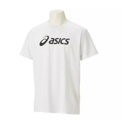メール便発送可　アシックス　ドライアシックスロゴ半袖シャツ　ES DRY SPAIRAL LOGO SS SHIRT　2031E020-100　トレーニングウェア　100ホワイト×ブラック