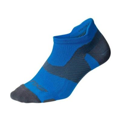 メール便発送可　２ＸＵ（ツータイムズユー）　ヴェクター ライトクッションノーショーソックス UA5042E VBB/GRY　ランニングソックス