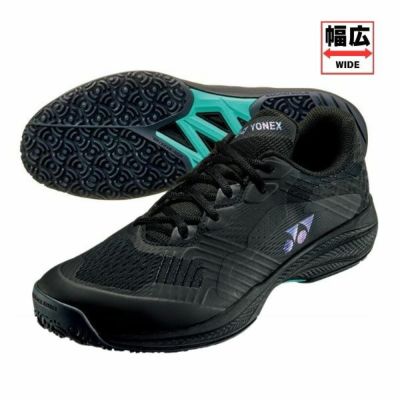 ヨネックス YONEX　パワークッション ソニケージ ワイド GC.　SHTSCWG-007　テニスシューズ　UNISEX(ユニセックス) 4Eワイド　オムニ・クレーコート用　ブラック