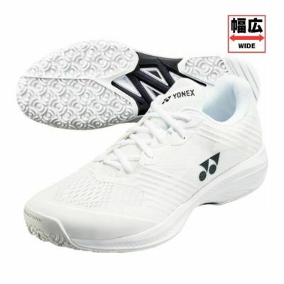 ヨネックス YONEX　パワークッション ソニケージ ワイド GC.　SHTSCWG-011　テニスシューズ　UNISEX(ユニセックス) 4Eワイド　オムニ・クレーコート用　ホワイト