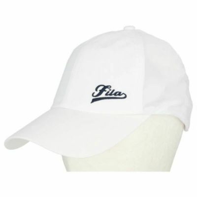 FILA（フィラ）　テニスキャップ (帽子)　EL0092-01Z　筆記体ロゴ　01Z：ホワイト