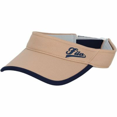 FILA（フィラ）　テニス サンバイザー　EL0093-03C　筆記体ロゴ テニスアクセサリー　03C：ベージュ