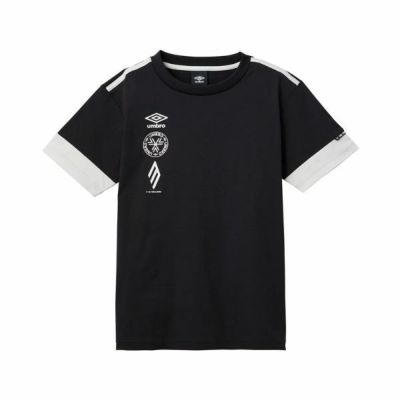 メール便発送可　アンブロ　ジュニアフィールテックプラクティスシャツ　UF5SHS51J-BK00　子供用サッカートレーニングウェア(半袖シャツ)　ブラック