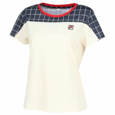 メール便発送可　フィラ(FILA)　テニス　51 ゲームシャツ　EL0033-34Z　レディステニスウェア　34Z：アイボリー