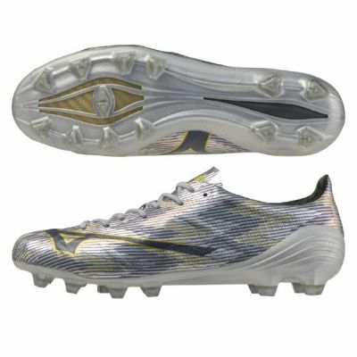 ミズノ　ミズノアルファ2 JAPAN / MIZUNO α II JAPAN　P1GA256004　サッカースパイク　04：ギャラクシーシルバー×ネイビー