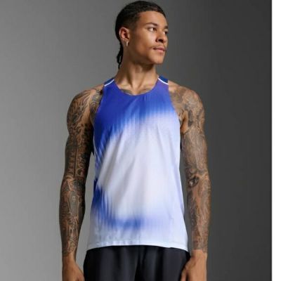 メール便発送可　２ＸＵ（ツータイムズユー）　ライトスピード　リアクトシングレット　MR7375A-GGSWRF　ランニングウェア　Glass Gradient Surf/White Rfl