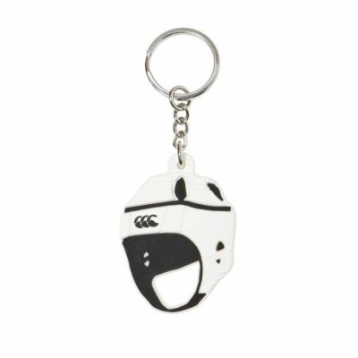 メール便発送可　カンタベリー　ヘッドキャップ キーリング　AA04422-10　ラグビーキーホルダー　10：ホワイト