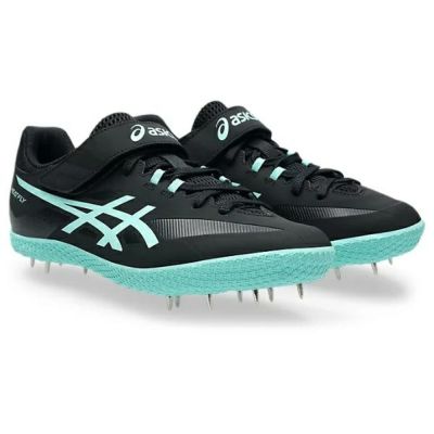 アシックス　HEAT FLY 2　1093A249-001　陸上シューズ　BLACK/ILLUMINATE MINT　【槍投げ/走高跳】