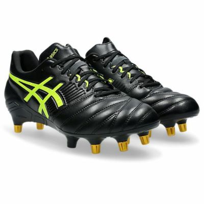アシックス ASICS　LETHAL RELENTLESS　1111A259-001　ラグビースパイク　ワイドモデル(幅広タイプ)　取替式　ブラック×イエロー