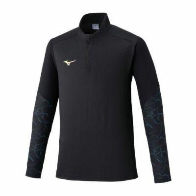 ミズノ MIZUNO　PRO　トレーニングトップ ハーフジップ　P2MCC03609　サッカーウェア　09：ブラック