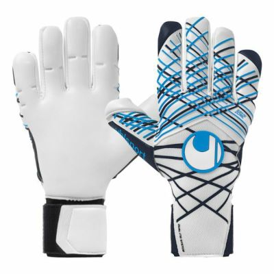 ウールシュポルト uhlsport　サッカーゴールキーパーグローブ　アブソルートグリップ タイト　1011364-01　サッカーGKグラブ　ホワイト×ブルー