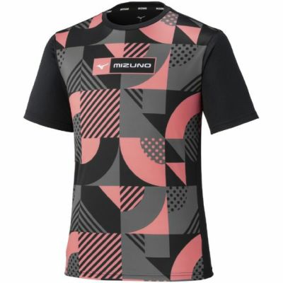 メール便発送可　ミズノ MIZUNO　Tシャツ(半袖)　62jac04709　テニス トレーニングウェア　09:ブラック