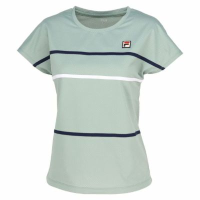 メール便発送可　フィラ(FILA)　テニス　51 ゲームシャツ　EL0006-38A　レディステニスウェア　38A：グリーン