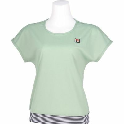 フィラ(FILA)　テニス　51 ゲームシャツ　EL0017-38A　レディステニスウェア　38A：グリーン