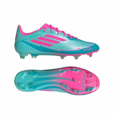 アディダス adidas　F50 ELITE FG MESSI / 天然芝用　IH0927　サッカースパイク　限定 メッシモデル(フラッシュアクア/ルシッドピンク)