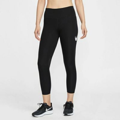 メール便発送可　ナイキウィメンズ FAST Dri-FIT ミッドライズ 7/8 タイツ SW　HV8556-010　レディスランニングタイツ　ﾌﾞﾗｯｸ