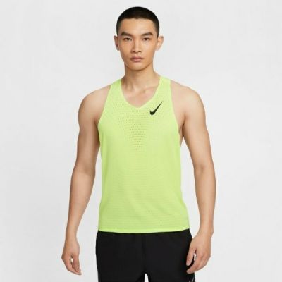 メール便発送可　ナイキ　ＤＦ　ＡＤＶ　エアロスイフト　シングレット　FN4232-736　メンズ Dri-FIT ADV ランニングシングレット　LT LEMON TWIST/BLACK